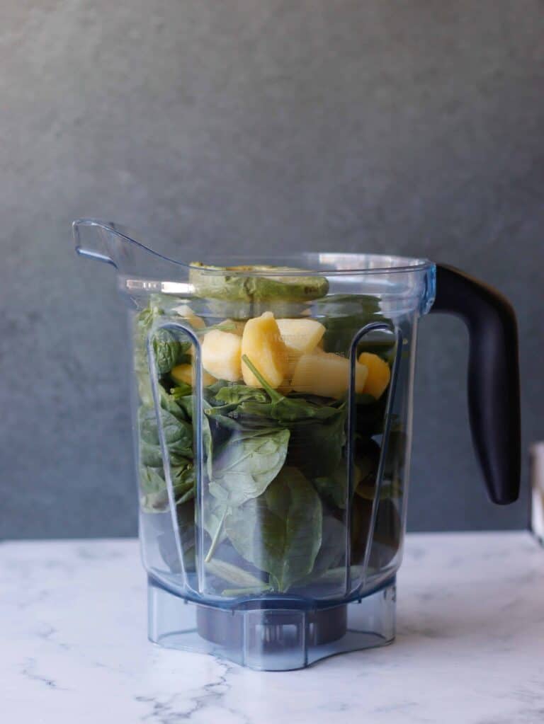 Ingredients in a blender