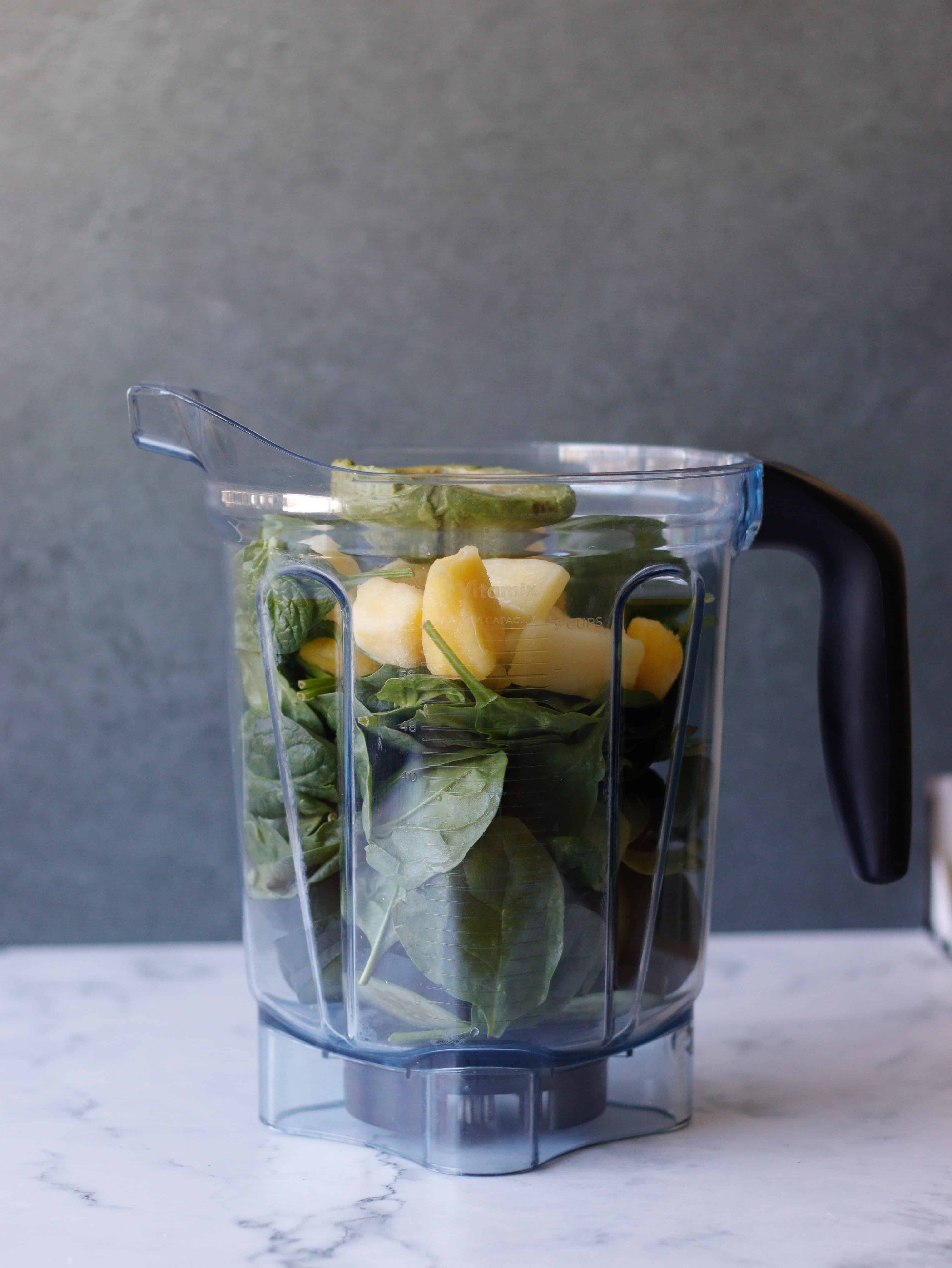 Ingredients in a blender