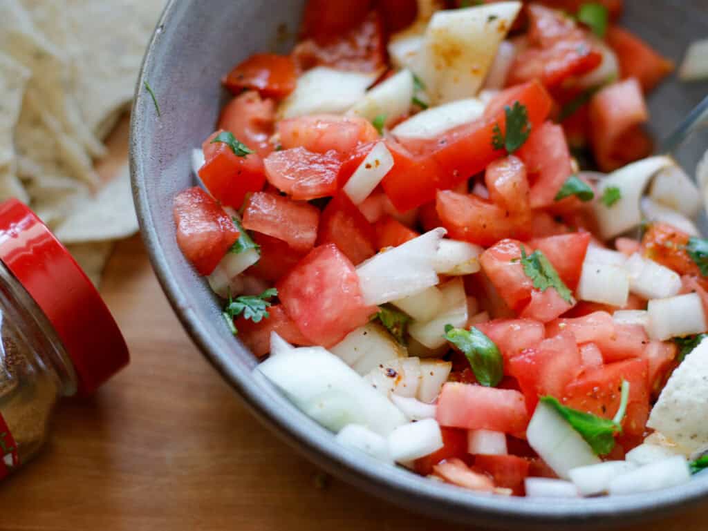 Bowl of salsa fresca