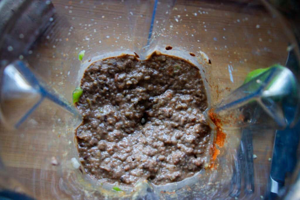 Black Bean and Sweet Potato Taco Mix in a Blender