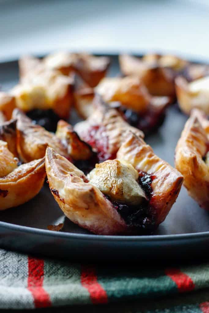 holiday gluten free puff pastry appetizer on a plate