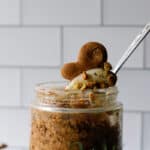 healthy overnight oats with gluten free gingerbread