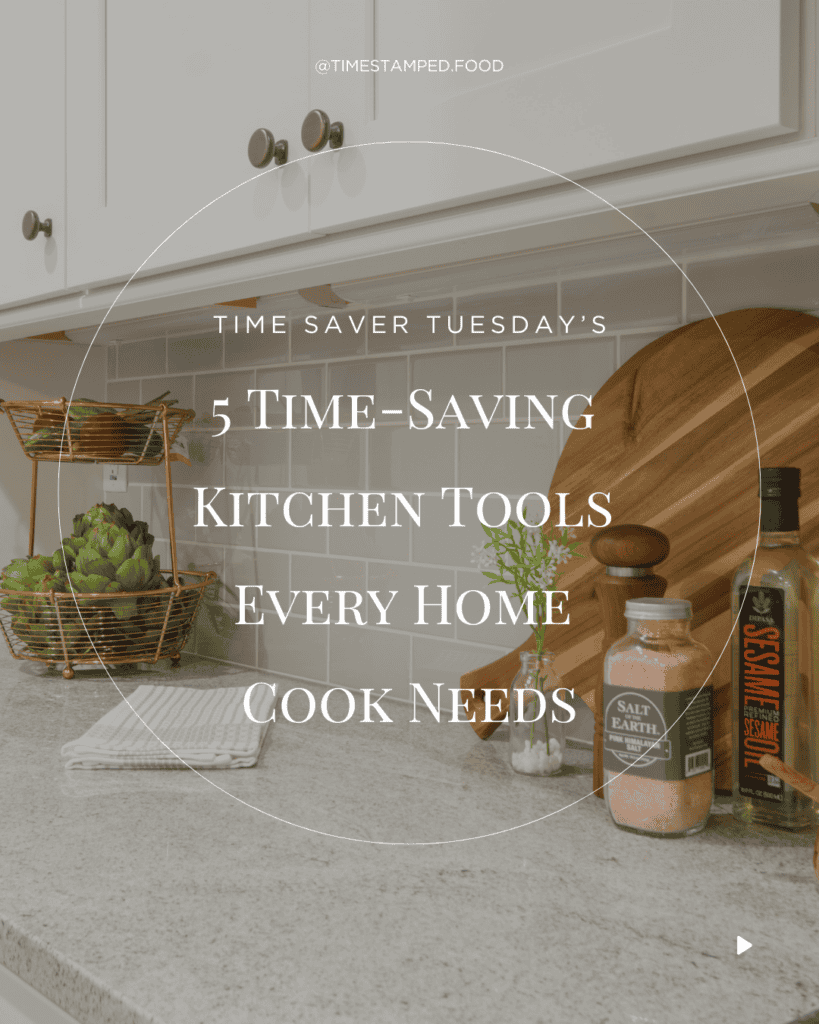 Page header for time saving kitchen tools